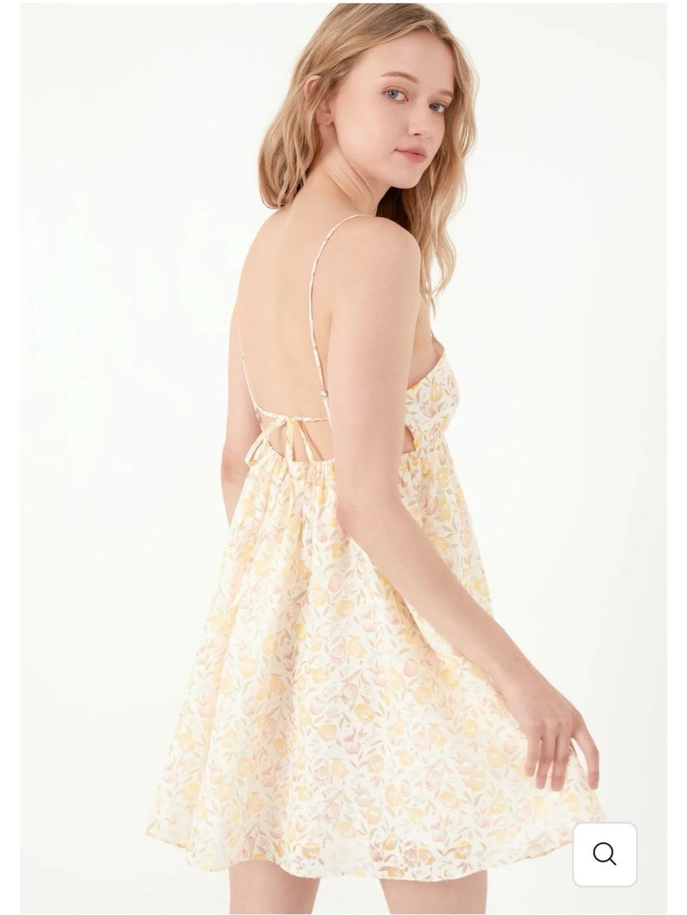 Free the Roses Floral Spaghetti Strap Sundress in Soft Yellow